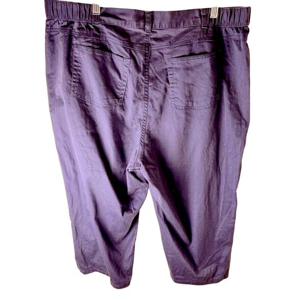 Sag Harbor Women's Stretch Navy Capris. Size 18W - Picture 5 of 8